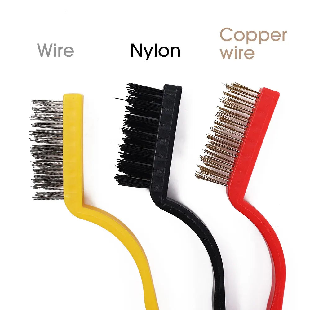 3Pcs/set Cleaning Wire Brush Kitchen Tools Stainless Steel Nylon Rust Remove Brushes Cleaner For Pot Household Cleaning Supplies