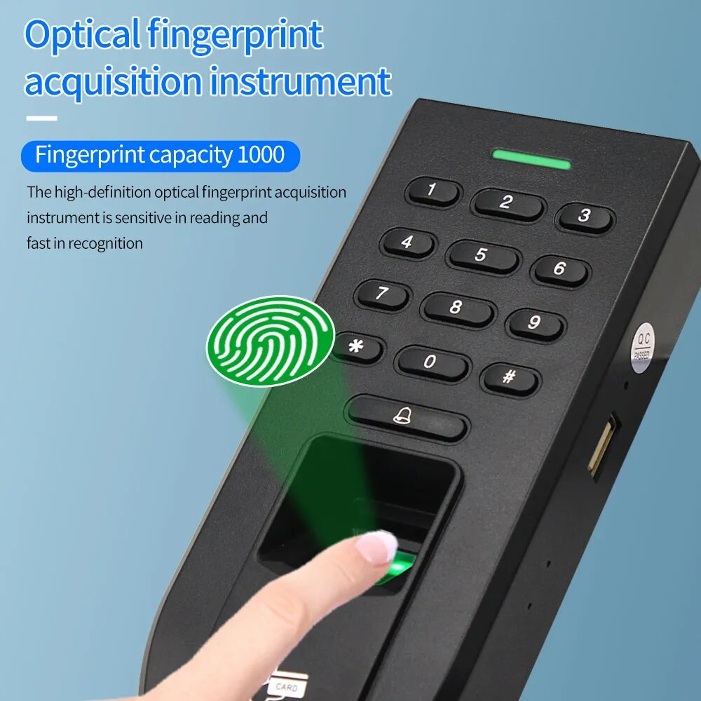 Biometric Fingerprint RFID Access Control System Keypad 125Khz 1000User Standalone Door Opener Controler + Relay We-chat Applet