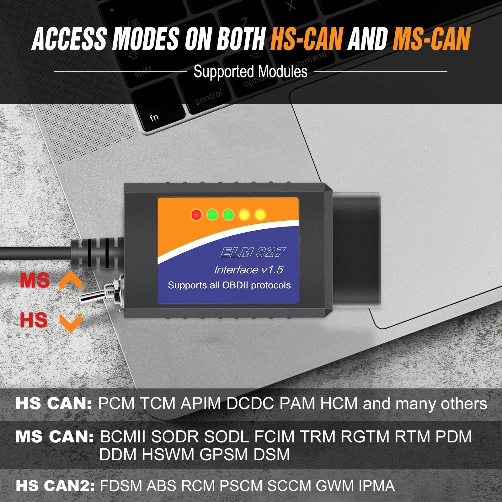 Forscan ELM 327 USB v1.5 PIC18F25K80 OBD2 Scanner for Mazda Ford Code Reader Auto Diagnostic Scanner Tool Made for Automotive