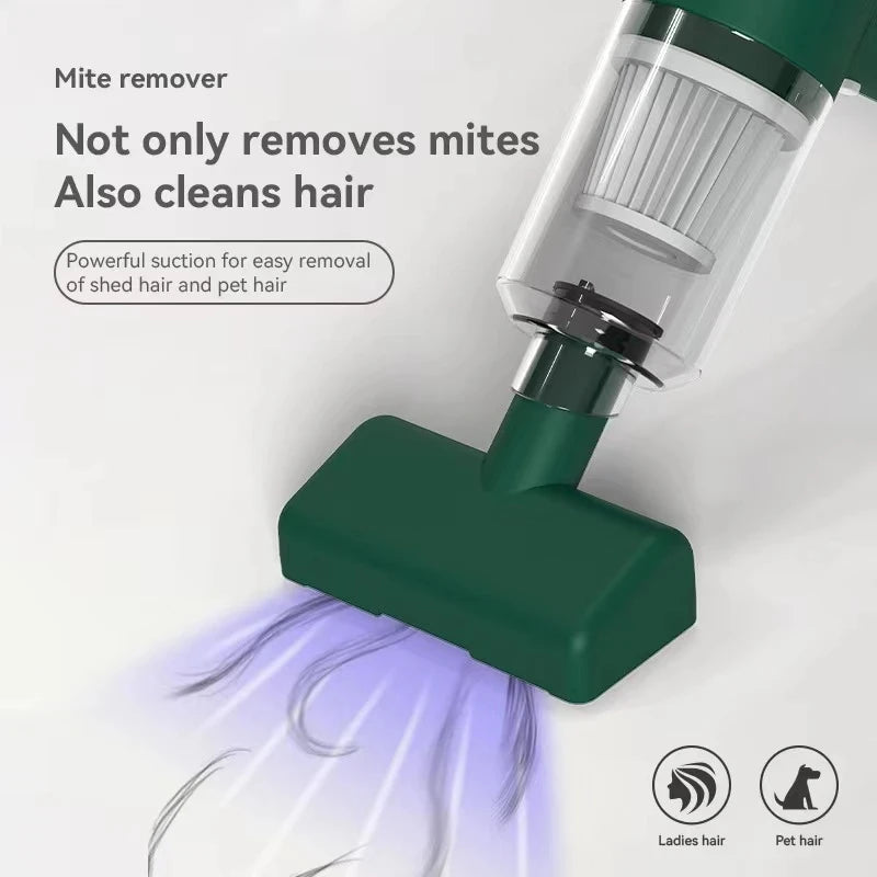 Handheld UV Bed Mite Removal Instrument Mattress Vacuum Cleaner Wireless Mite Remover Cleaning Machine For Pillows Sheets