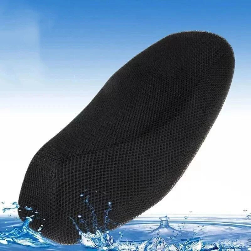 Motorcycle Electric Bike Breathable Seat Cover 3D Mesh Summer Heat Insulation Waterproof Pad Seat Cushion Honeycomb Mesh Cover