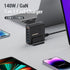 140W GaN Multi USB Charger PD3.0 Type C Fast Charging Station LED Display USB C Charger For Laptop iPhone 14 13 Samsung Xiaomi