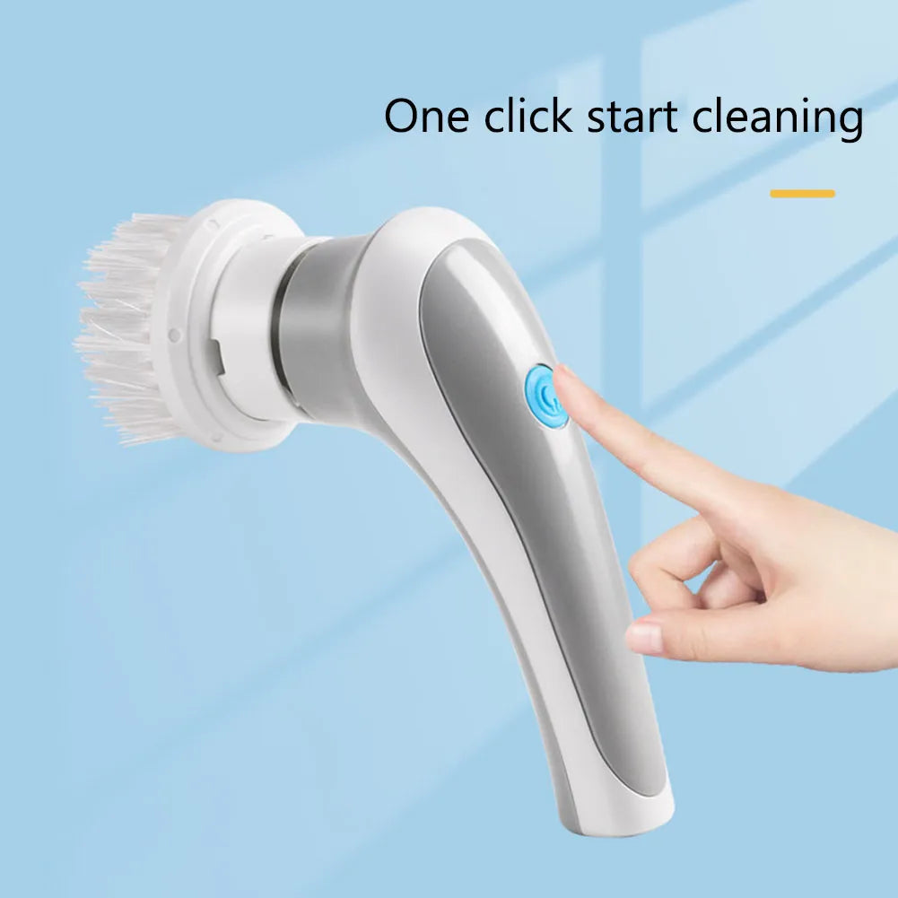 Multifunctional Electric Clean Brush 360 Degree Rotation Wireless Brush Comfortable Handle Home Appliances for House Stove Range