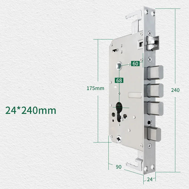 Stainless Steel Electronic Lock Body Fingerprint Lock Fingerprint Lock Body Mechanical Lock Security Door Fingerprint Lock Body