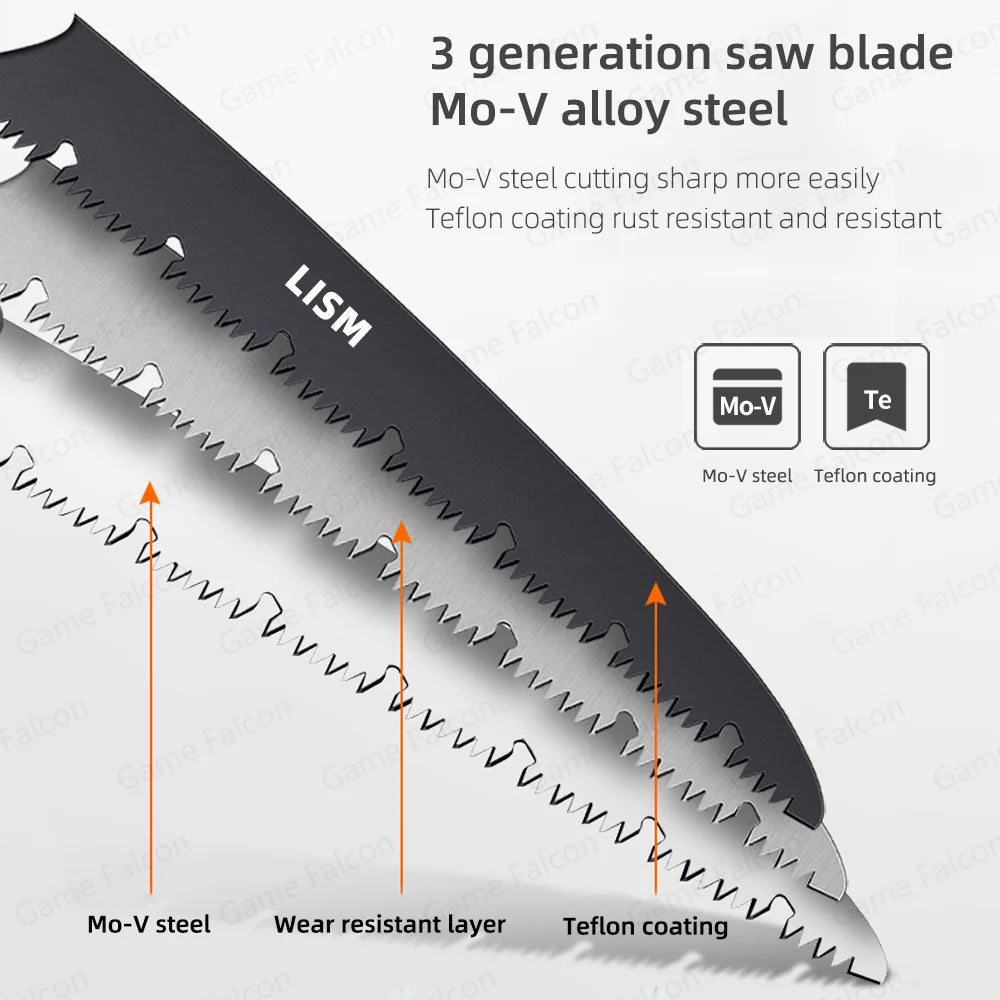 Portable Folding Hand Saw Woodworking Multifunction HackSaw Camping Garden Branch Saw Cutting Wood Tree Chopper Knife Hand Tools