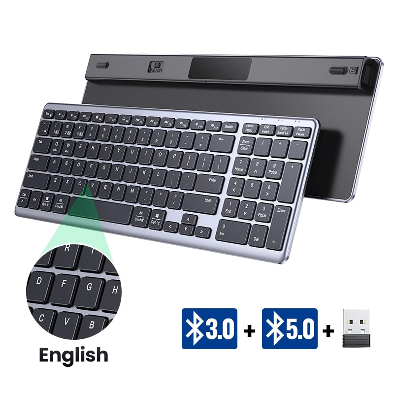 UGREEN Keyboard Wireless Bluetooth 5.0 2.4G Russian/Korean/EN 99 Keycaps For MacBook iPad PC Tablet USB C Rechargeable Keyboard