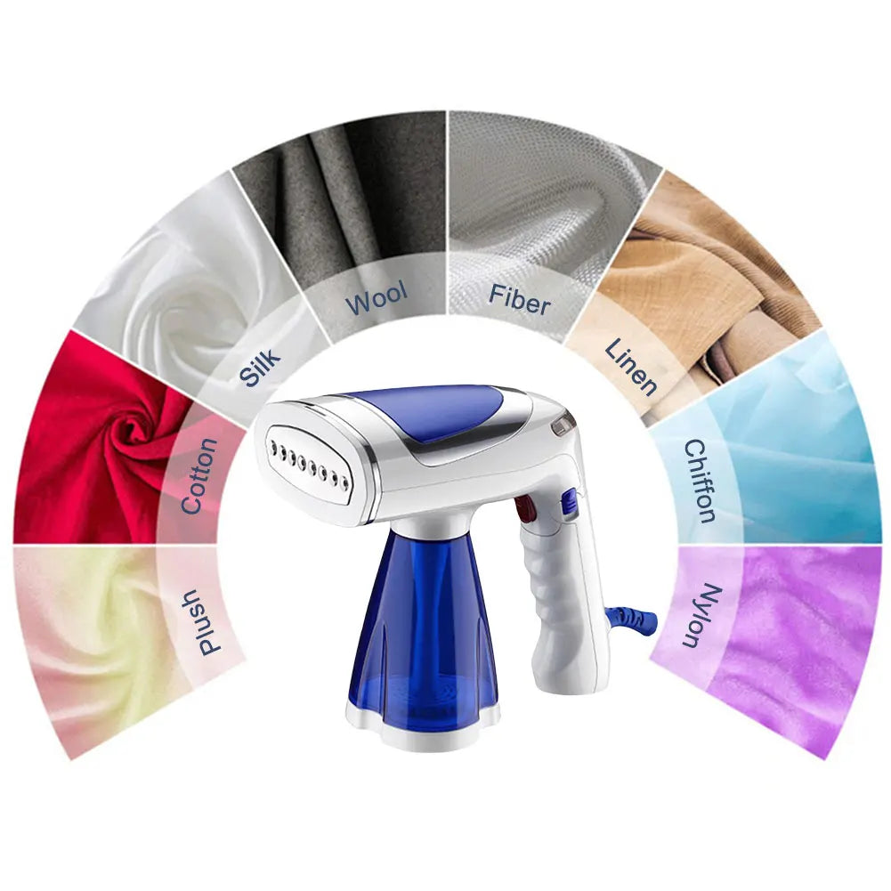 250ml Water Tank Handheld Steamer Ironing Steaming 2 in 1 1600W Folding Handheld Garment Fabric Iron with Brush Removes Wrinkles