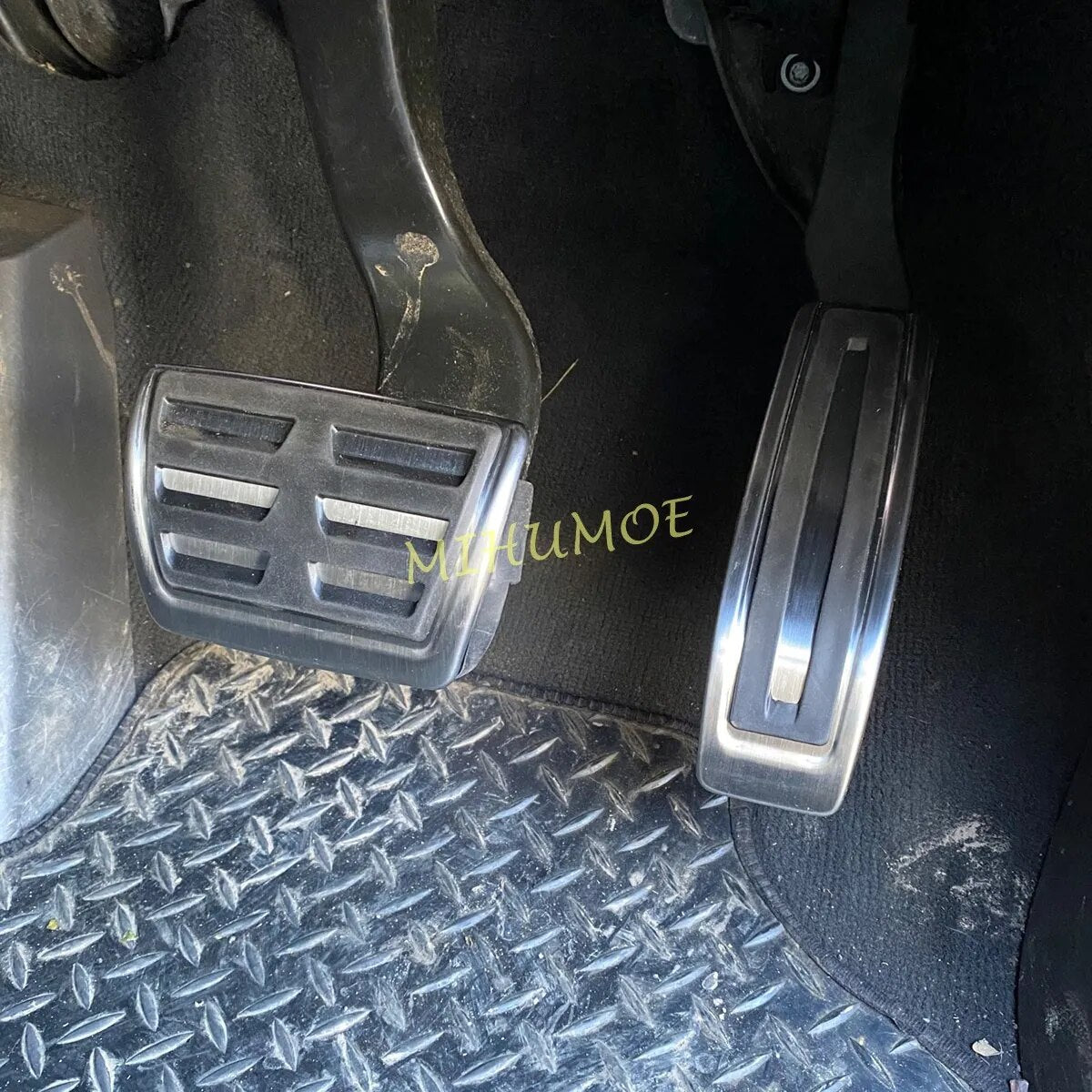 LHD Non-Slip Stainless Steel Foot Brake Gas Pedal Pad Cover For Audi Q7 VW Touareg Porsche Cayenne