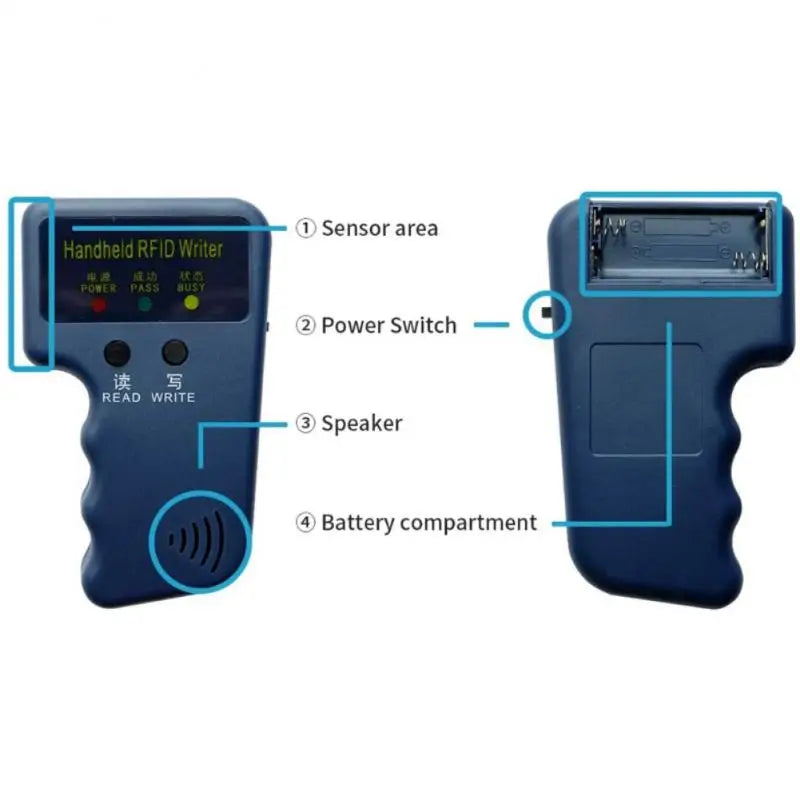 2022 125KHz RFID Programmer Duplicator Copier Writer Reader Writer ID Card Cloner & key Access card Replicator Keychain reader