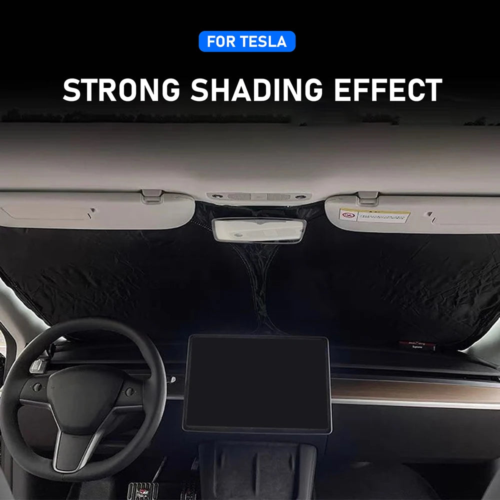 For Tesla Model Y 3 2016-2021 2022 2023 Car Sun shade Front Window Shade Cover Visor Windshield Sunshade Model 3 Y  Accessories