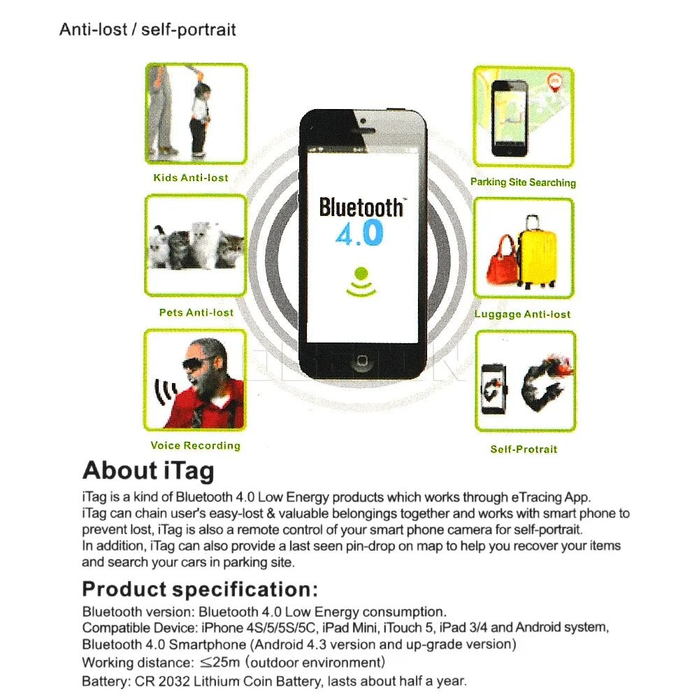 kebidumei Bluetooth Smart Tag Tracker Child Bag Wallet Cat Pet Keychain Dog Collar Finder GPS Locator Anti Lost Alarm For Car