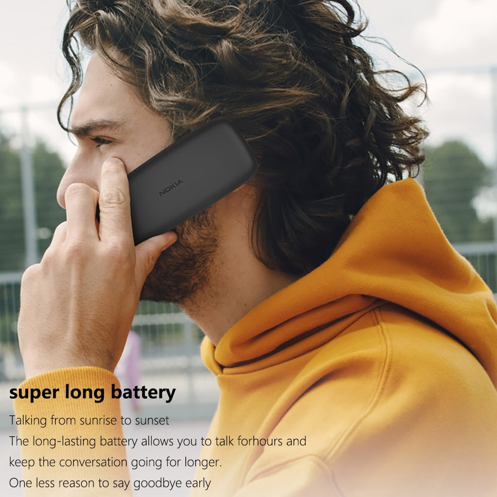 New and Original Nokia 105 2G Feature Push-button Phone 1.77" Display 4MB Storage 800mAH Battery Long Standby Flashlight Radio