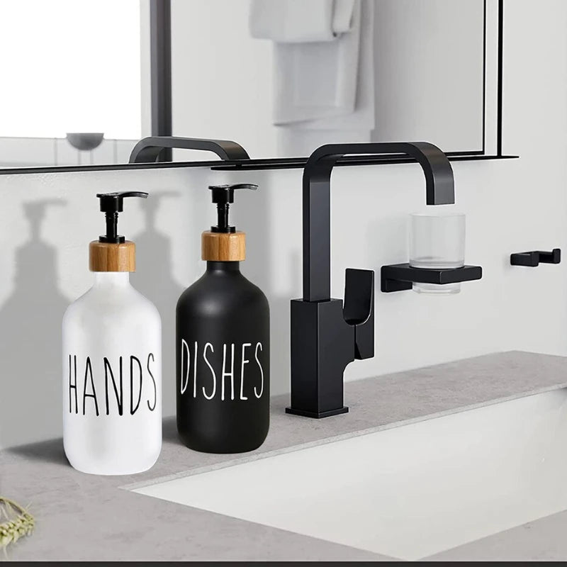 500ml Press Split Bottle Matte Boston Bottle Hand Sanitizer Lotion Bottle Hand Soap Dish Soap Dispenser with Pump Soap Bottle