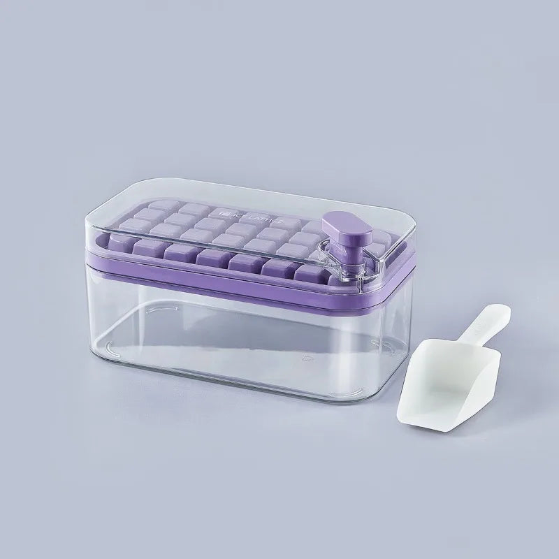Press The Ice Cube Mold with One Click To Detach The Household Refrigerator Ice Box Self Made Ice Grid Food Grade Press Ice