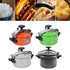 Multi-Functional Portable Pressure Cooker Aluminum Soup Rice Cooking Outdoor Camping Pot Cookware for Electric Ceramic Stove