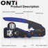 ONTi RJ45 Pass Through Crimper Tool and Rj45 Connector, Ethernet Crimper Crimping Tool Wire Stripper Cutter for Cat6a Cat5