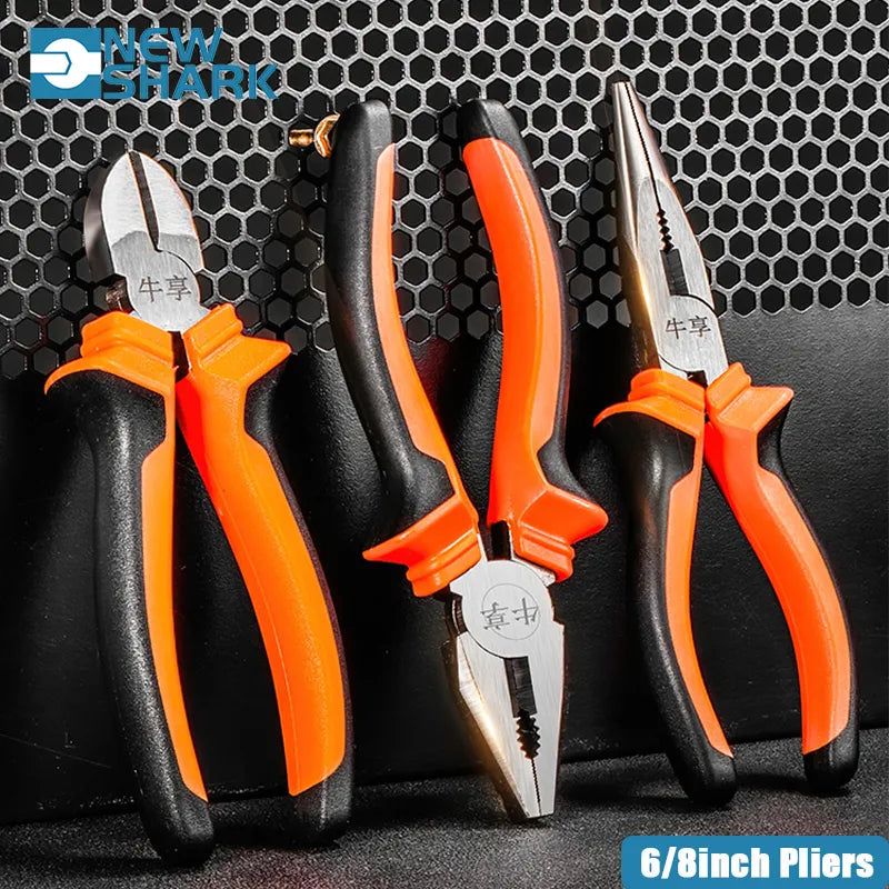 1/3PCS Wire Cutters Multifunctional Pliers Sets Hand Tools Diagonal Cutting Needle Nose Pliers Professional Electrician Nippers