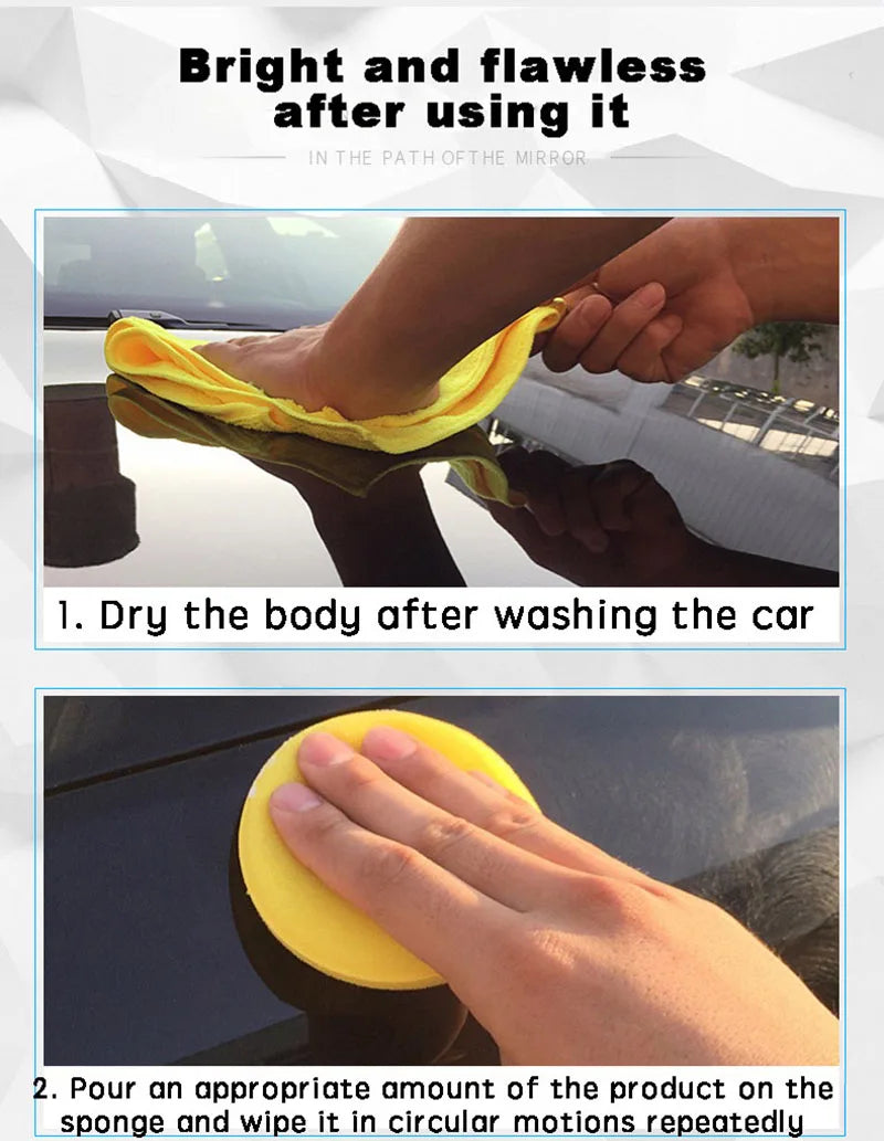 250ml Car Polish Car Wax Crystal Plating Set Covering Paint Surface Waterproof Film Coating Formula Hard Glossy Wax Layer