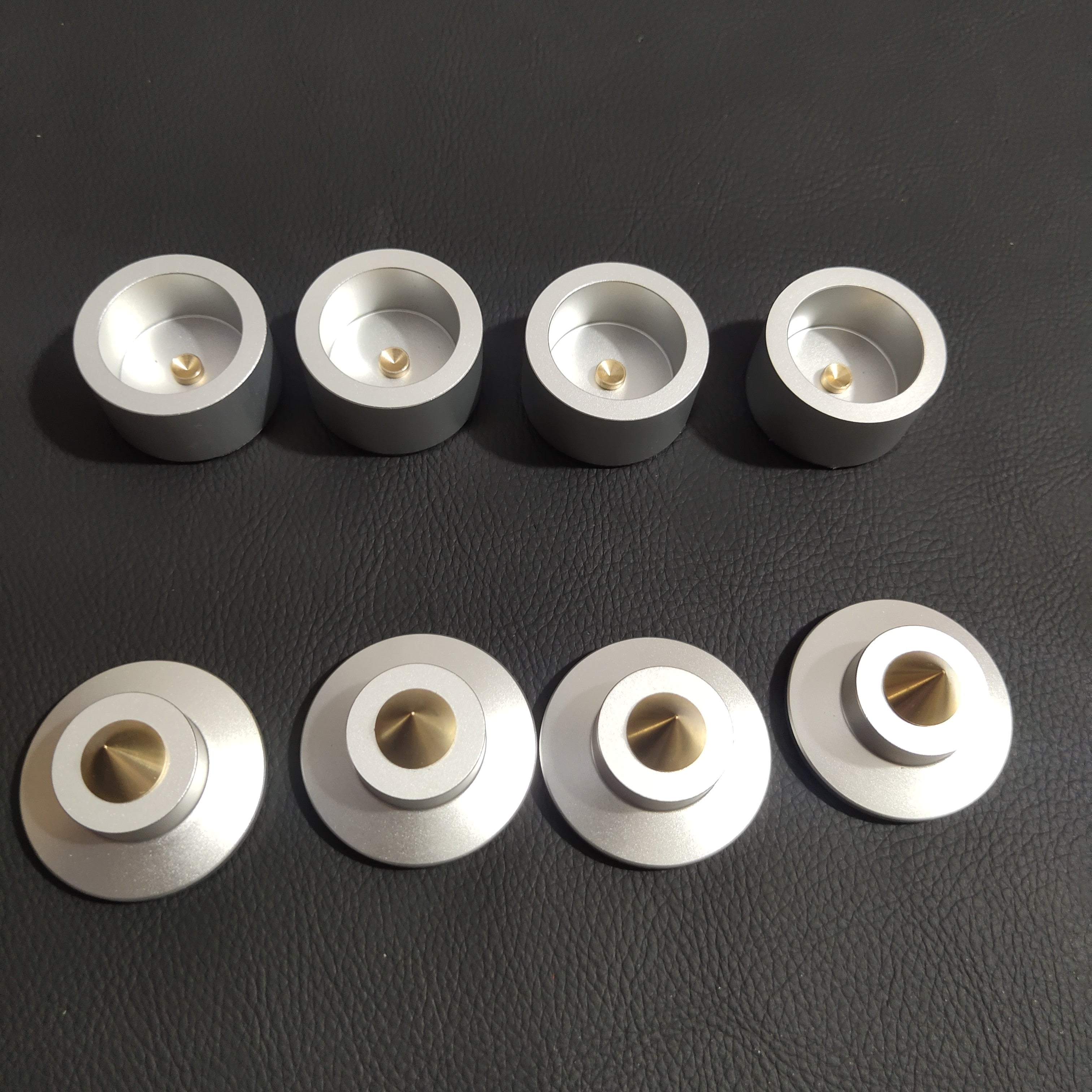 Audiophile grade audio shock spikes Pad Upgrade HIFI Speaker CD Amplifier Aluminium practical feet Mat Holder feet 4Pcs/box