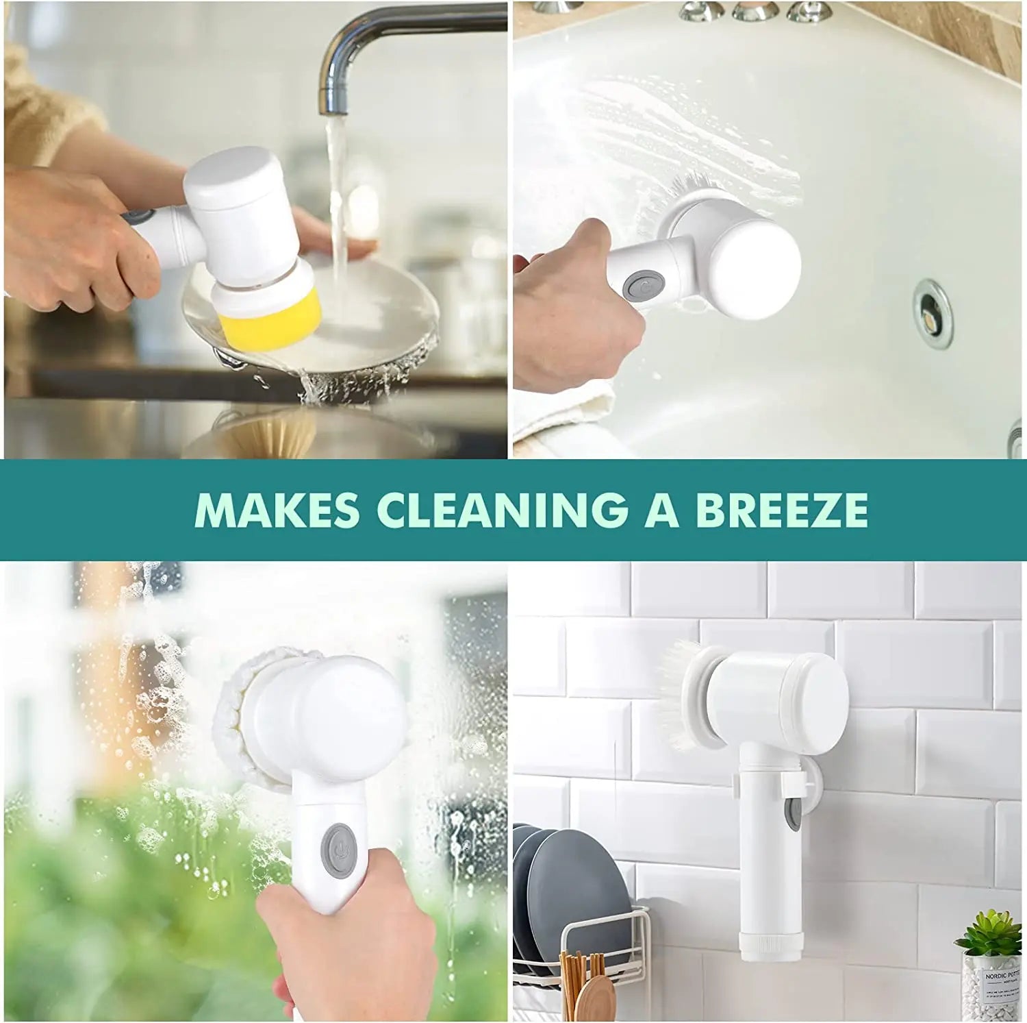 We have CE and ROHS certification,5-in-1 Electric Cleaning Brush Bathroom Wash Brush Kitchen Cleaning Tool USB Bathtub Brush