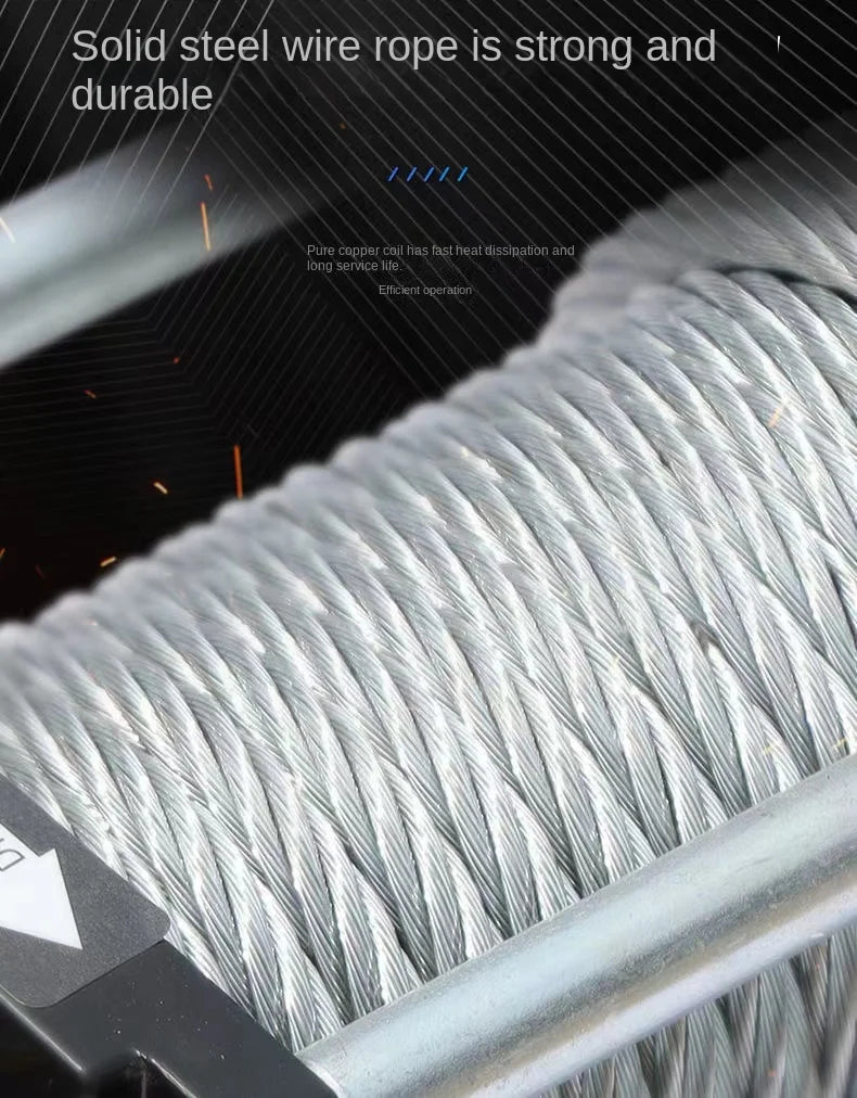 Recovery Winch Synthetic ATV Truck Electric Remote 4500LBS Wireless Rope Winches 12V Control