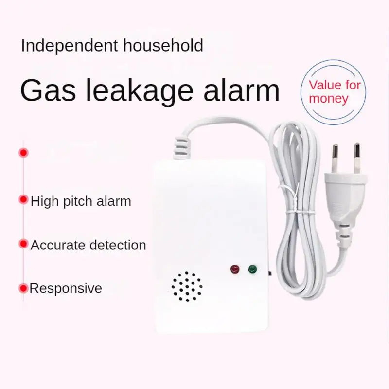 CORUI Combustible Gas Alarm Sensor Gas Leakage Detector EU Plug Standalone Natural/Liquefied Gas Leak Detector For Home Security