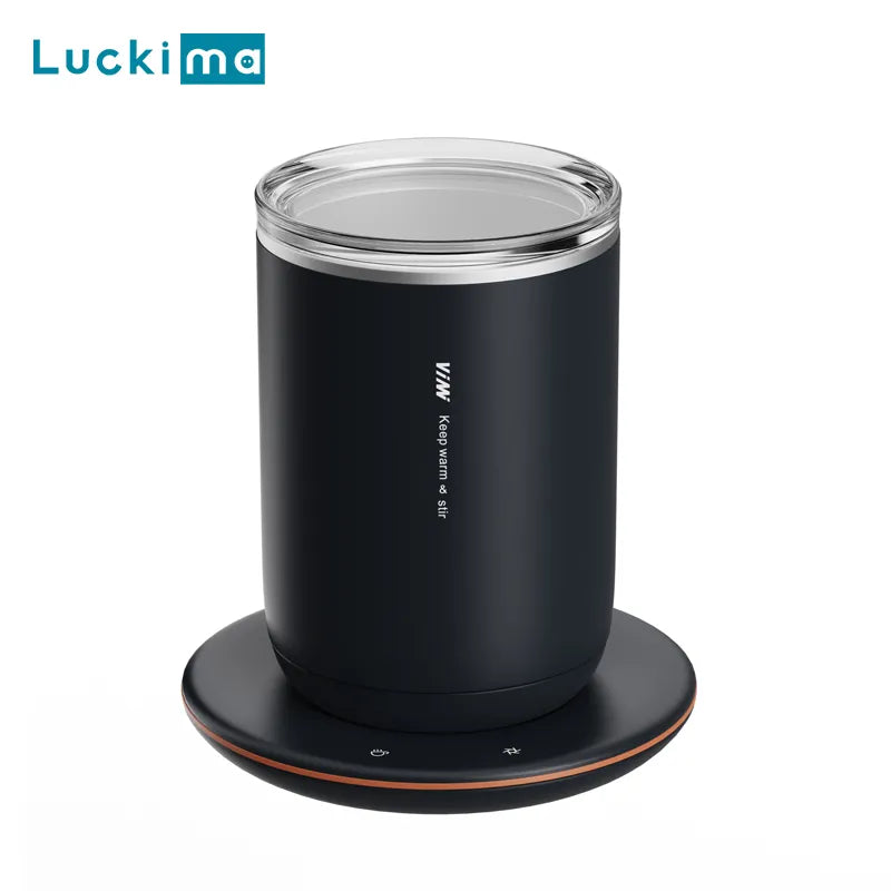2 in 1 Coffee Cup Warmer Automatic Magnetic Stirring Mug for Home Office USB Electric Mixing Cup Beverage Warmer Heating Plate