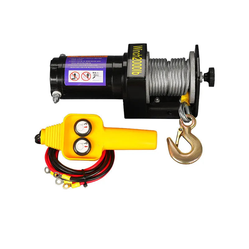 Portable Winch 12V24V Car Electric Winch Car Trailer ATV Truck Off Road with Wireless Control