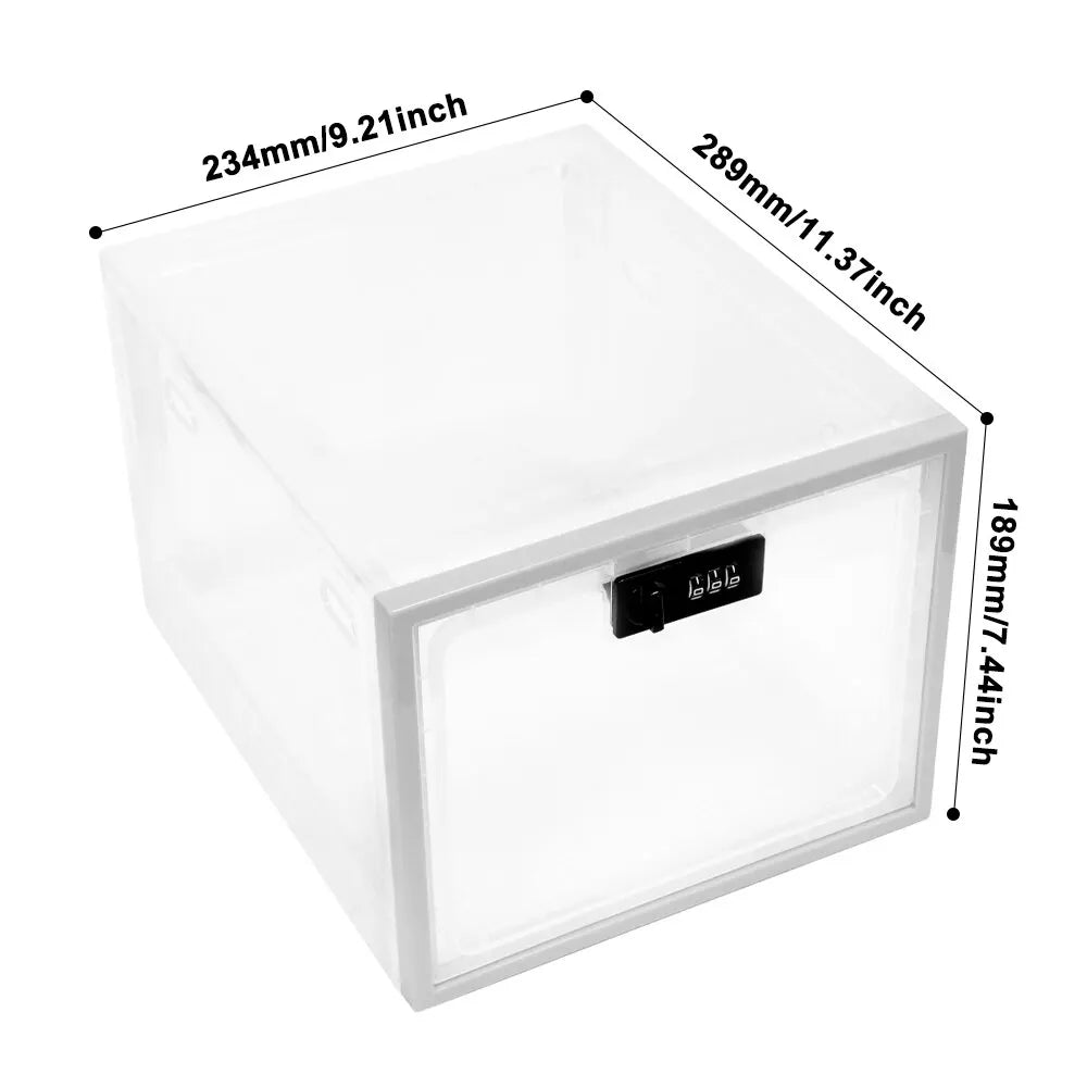 Transparent Storage Box Refrigerator Food Storage Box With Combination Lock Transparent Box Tablet Password Medicine Box