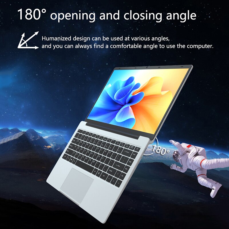 J4105 6G DDR4 RAM 14.1 Inch Intel Quad Core Laptop ROM 128G 256G 512G SSD Cheap Student Laptop Computer Dual Band WiFi  BT4.0