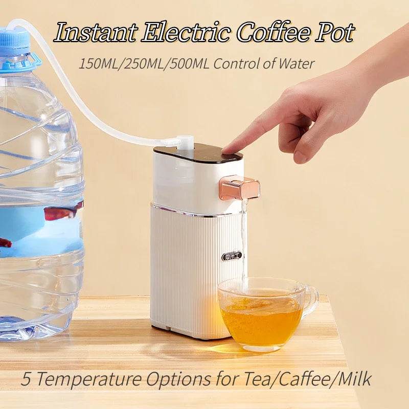 220V Portable Adjustable Temperature Electric Cafe Kettle Smart Control Water Outlet Travel Tea Pot Mini Desktop Water Dispenser