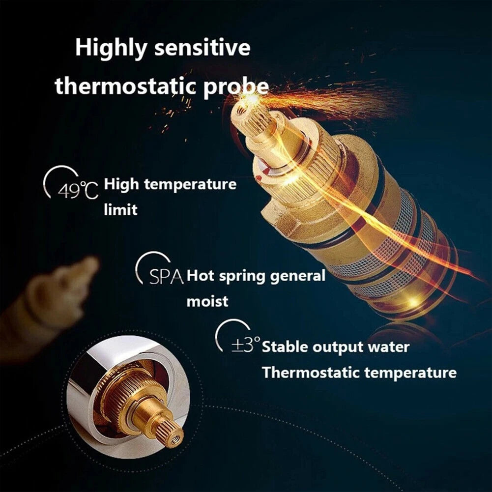 Accessories Thermostatic Shower Cartridge Brass For Solar Electric Water Heater Mixer Valve Bar Parts Repair Kit