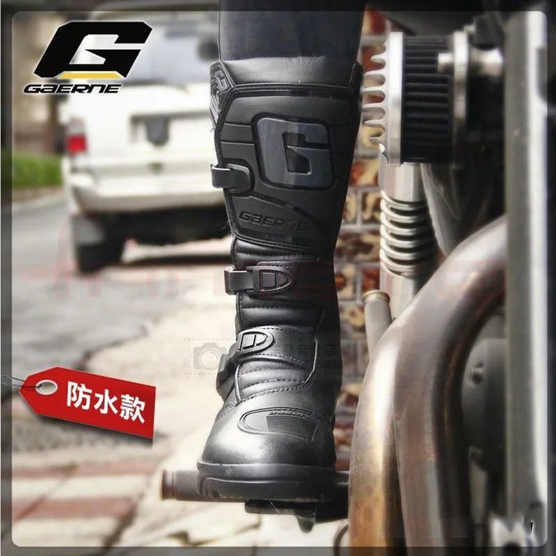 GAERNE Italian original big G motorcycle riding boots waterproof and anti-fall motorcycle brigade rally long boots cowhide men