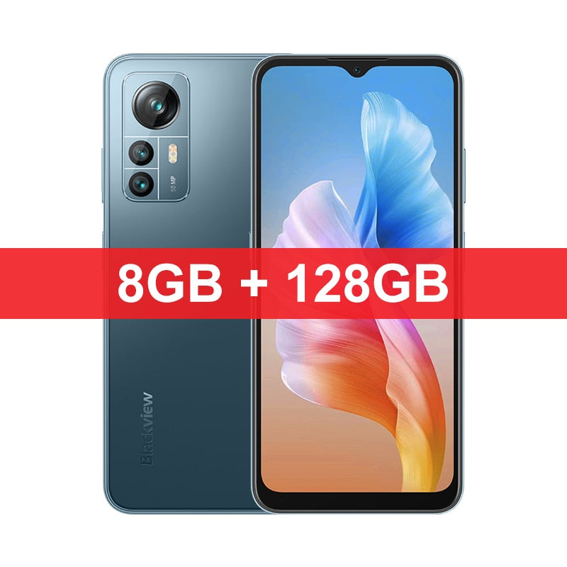 【World Premiere】 Blackview A85 Global Version 8GB 128GB 6.5'' HD+ 90Hz Display 50MP Camera 4480 mAh Battery NFC