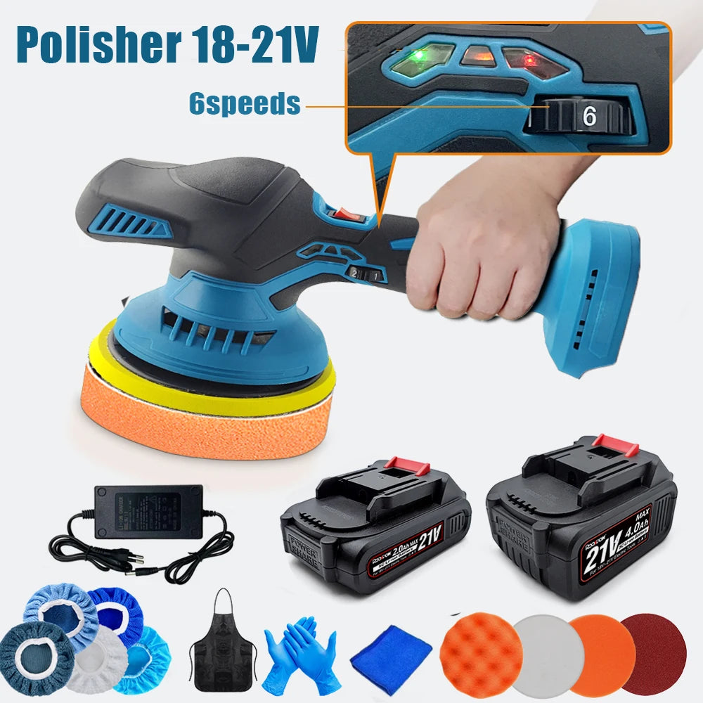 Electric Car Polisher High Efficient Cordless Auto Waxing Polishing Machine Multifunctional Eccentric Sander For Makita Battery