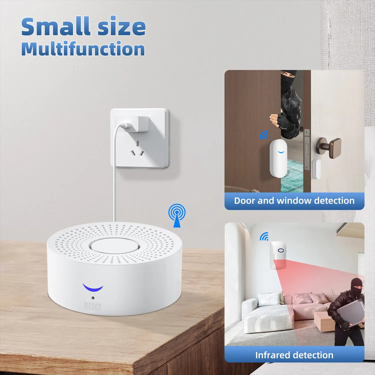 Wireless WiFi Smart Home Automation Security Alarm System With Door Sensor Motion Sensor Smart Life App Burglar Alarm Siren
