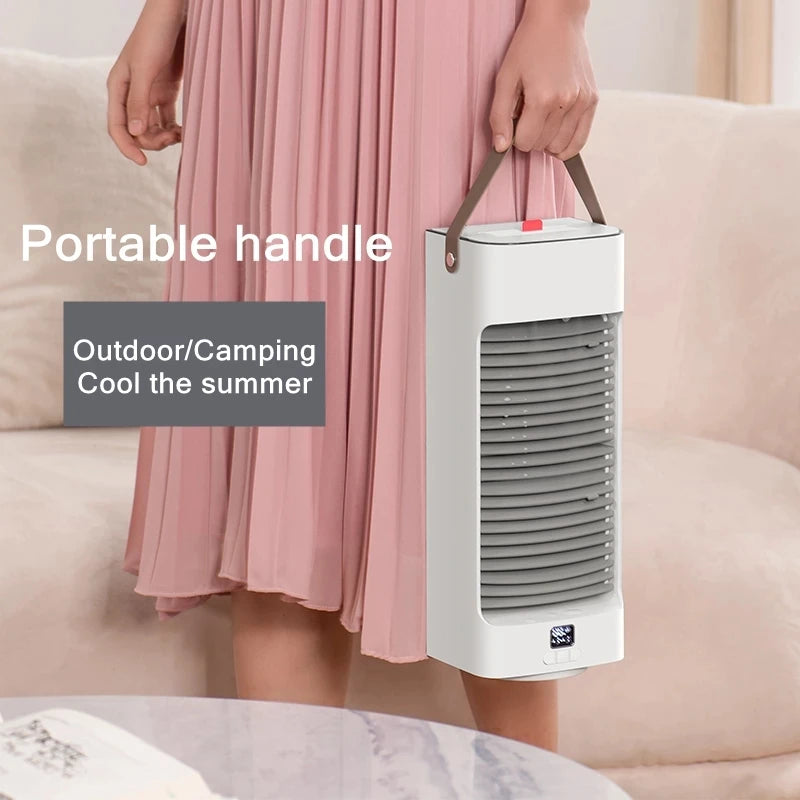 Desktop Air Cooler Fan USB Rechargeable Portable Fan Air Conditioning  Water Cooling Electric Fan Humidifier Cooler Office Home