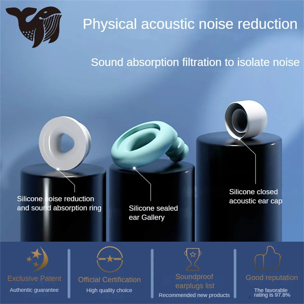 Anti-noise Earplugs Silicone Sleeping Ear Plugs Noise Reduction Sleep Noise Reduction Earplugs Special Silent Sound Insulation
