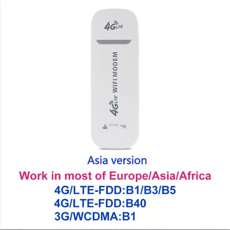 Unlocked LTE Router 4G Sim Card Data USB 3G Wifi Wireless Car Broadband Modem Stick Mobile Mini Hotspot/Dongle Pоутер Wi Fi FDD