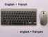 2.4G Wireless Keyboard and Mouse, Russian/French/Korean/Hebrew USB Protable Mini Keyboard Mice Set for PC Laptop