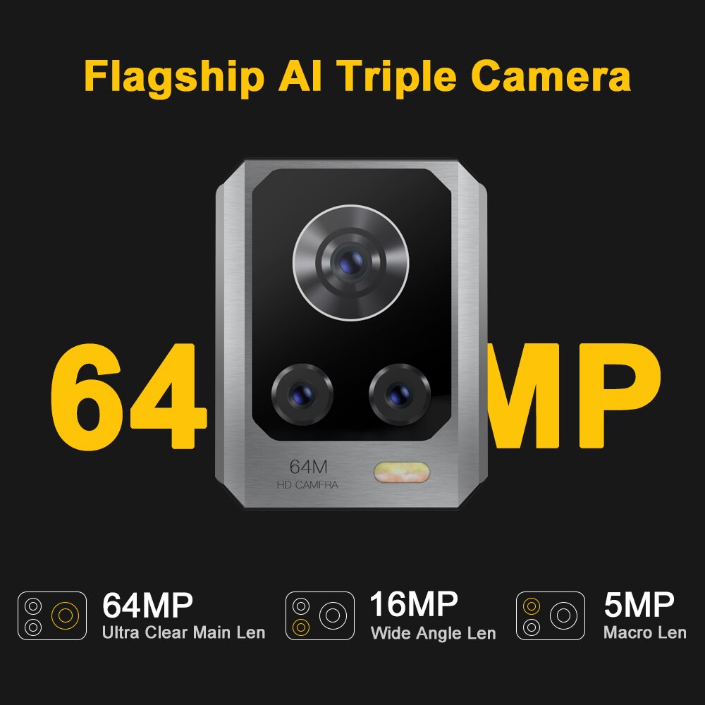 New Cubot KingKong 7 Rugged Smartphone IP68 & IP69K Waterproof 5000mAh 6.36" FHD+ 64MP AI Triple Camera 8GB+128GB NFC Android 11