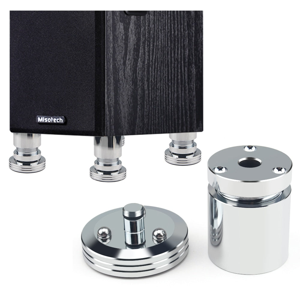 Adjust Height Audio Isolation Feet Aluminum Alloy Spikes Foot Pads Amplifier Speaker Shock Absorber
