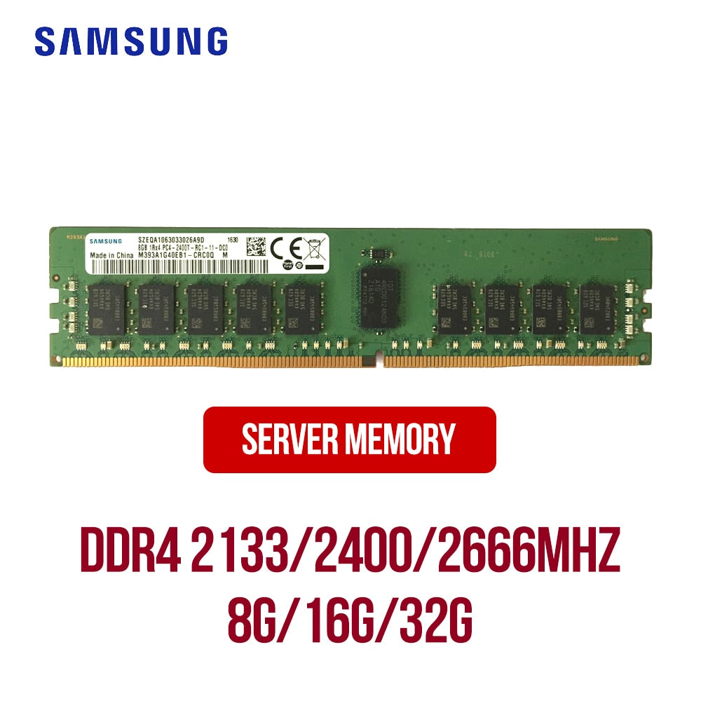 Samsung DDR4 Server RAM 8GB 16GB 32GB 64GB 2133/2400/2666/2933/3200 MHZ ECC REG Server Memory 32g 16g 8g Server ram for Desktop