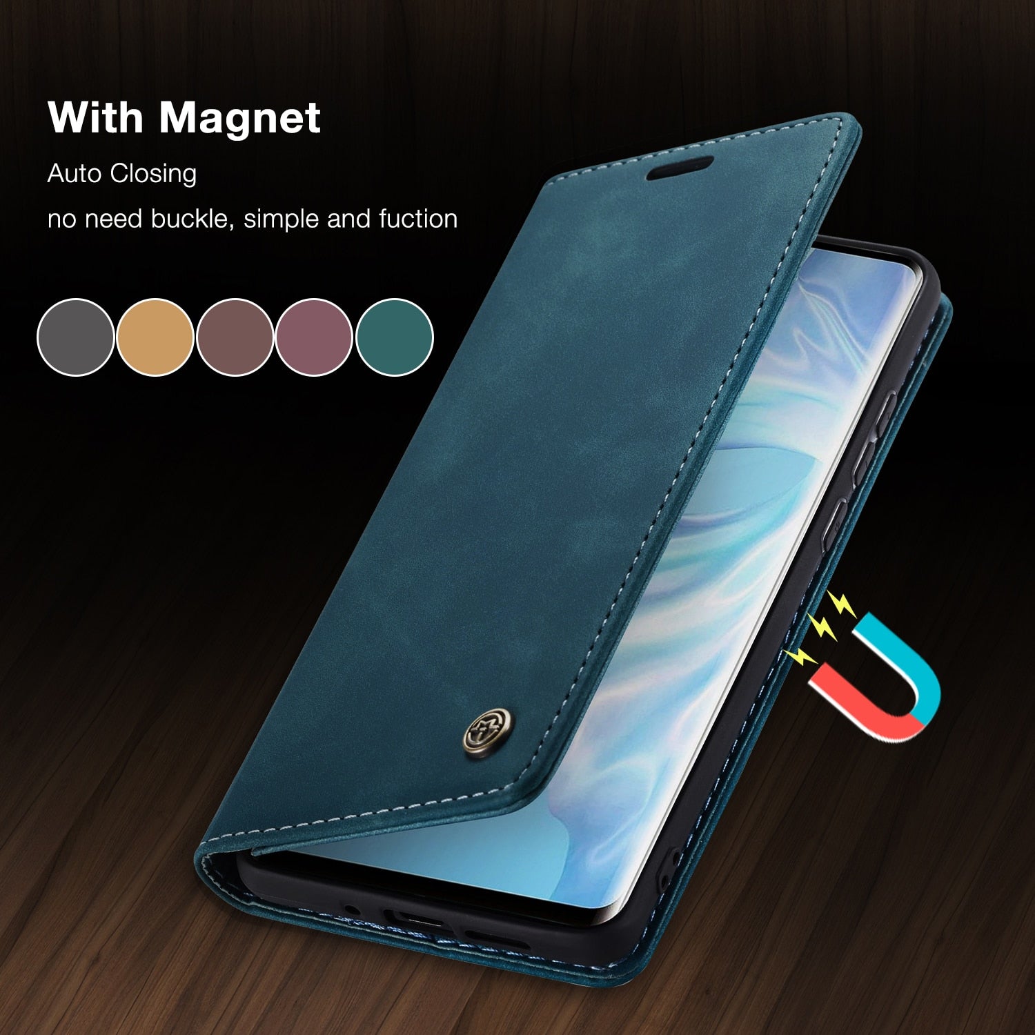 Retro Leather Phone Case For Huawei P40 P30 P50 Mate 30 Pro lite Flip Magnetic Wallet For P Smart 2021 Busniess Card Slot Cover