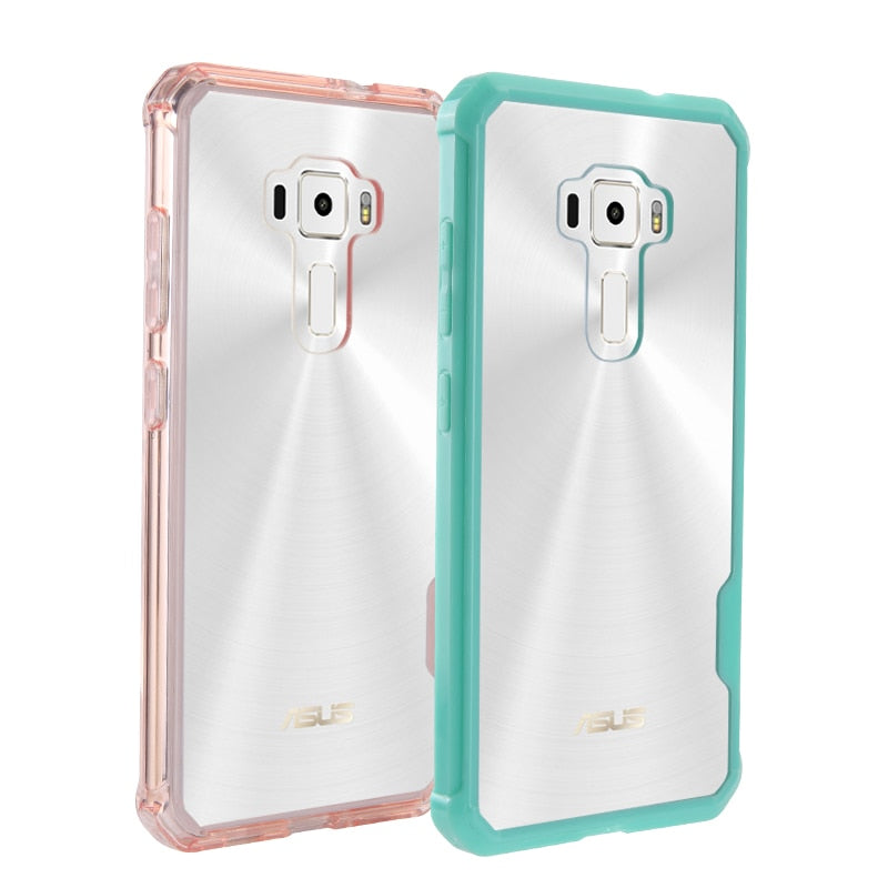 Hybrid Shockproof Cover Air Cushion Frame Case Acrylic Crystal Clear Back Shell Phone Bag For Asus ZenFone 3 ZE520KL 5.2inch