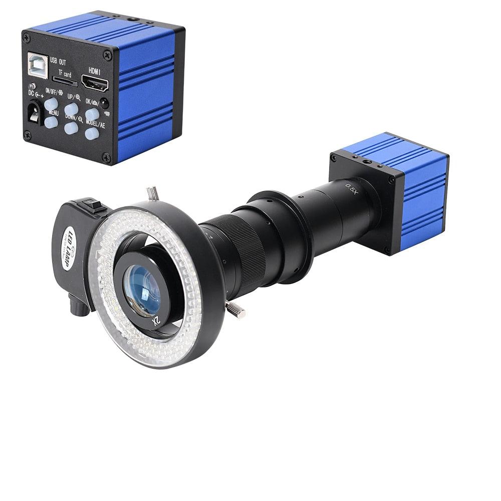 51MP 1080P Microscope Camera 180X C-Mount Lens HDMI USB Industrial Electronic Digital Microscope for Phone Repair PCB Soldering