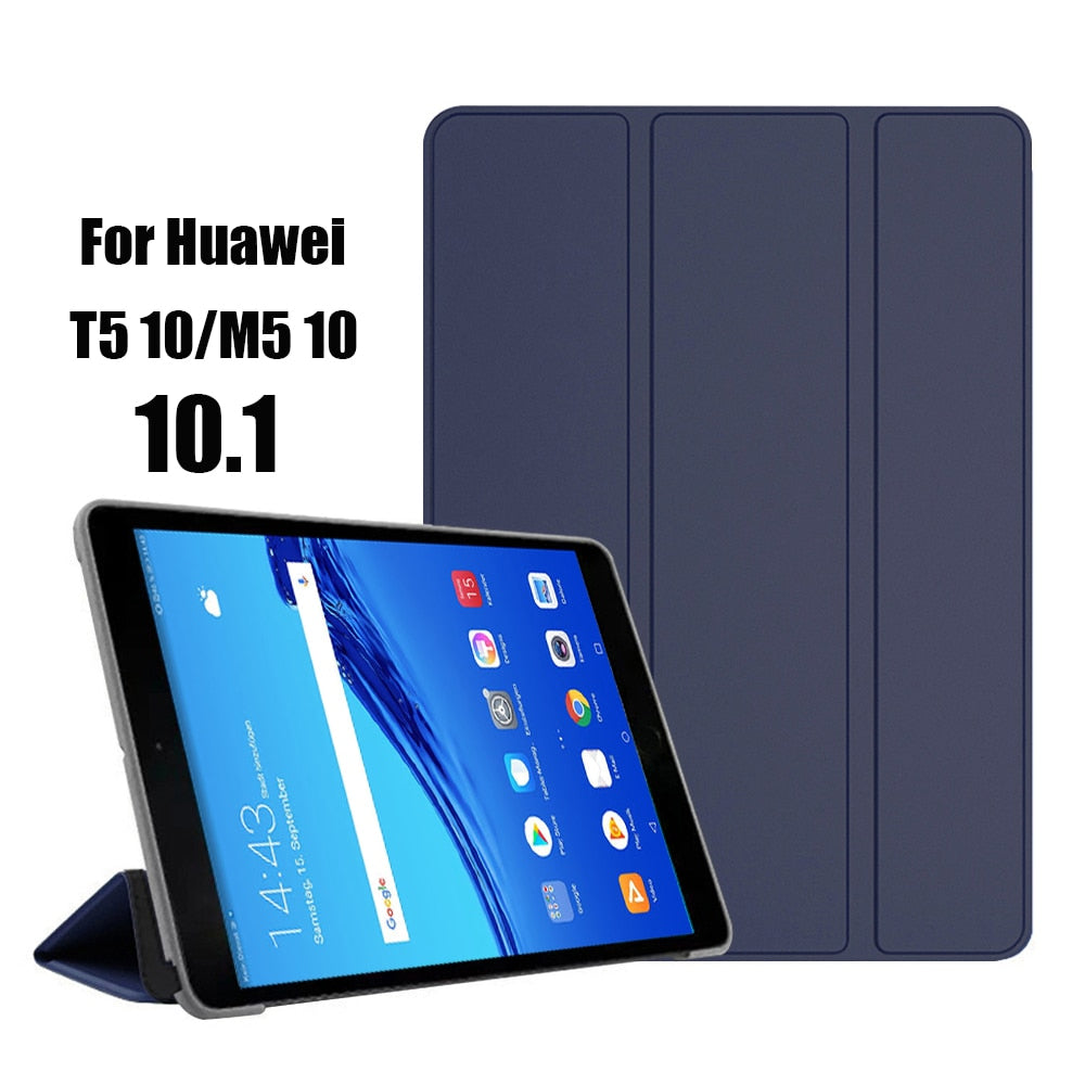 Smart Case For Huawei MediaPad T5 10 Tablet cover Stand PU Leather Case For Huawei MediaPad T5 10.1"AGS2-W09/L09 Protector cover