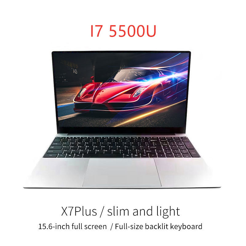 Core i7 5500U Laptop 15.6 inch 4G/8G/16G DDR4 1TB 128G 256G 512G Notebook Computer Gaming Laptops Backlit Keyboard IPS Screen