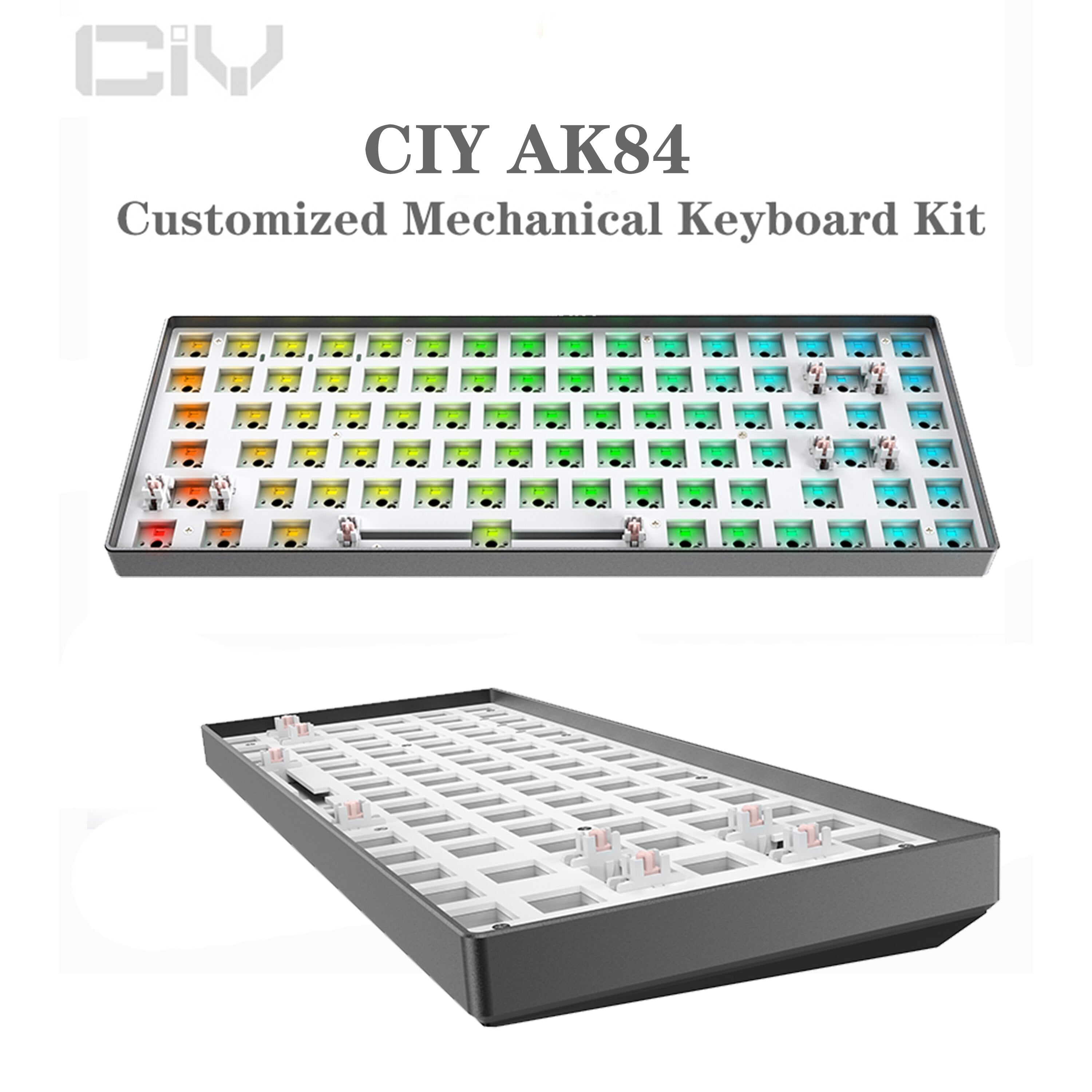 ZUOYA Tester84 Hot Swap RGB Backlight Gaming Mechanical Keyboard Kit WiredSupport DIY Cute Girl Keyboard Kit