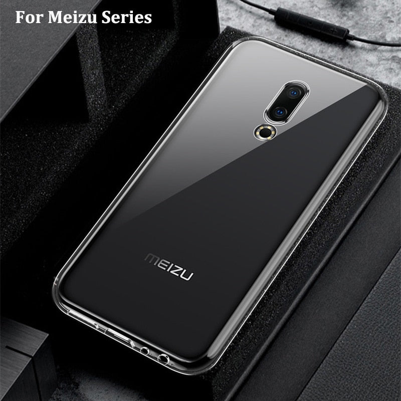 Clear TPU Case For Meizu M5 M6 M8 M9 Note M6 M6S M10 16th Ultra Thin Soft Silicone Back Cover for Meizu 16 16S Pro 16X 16XS U10